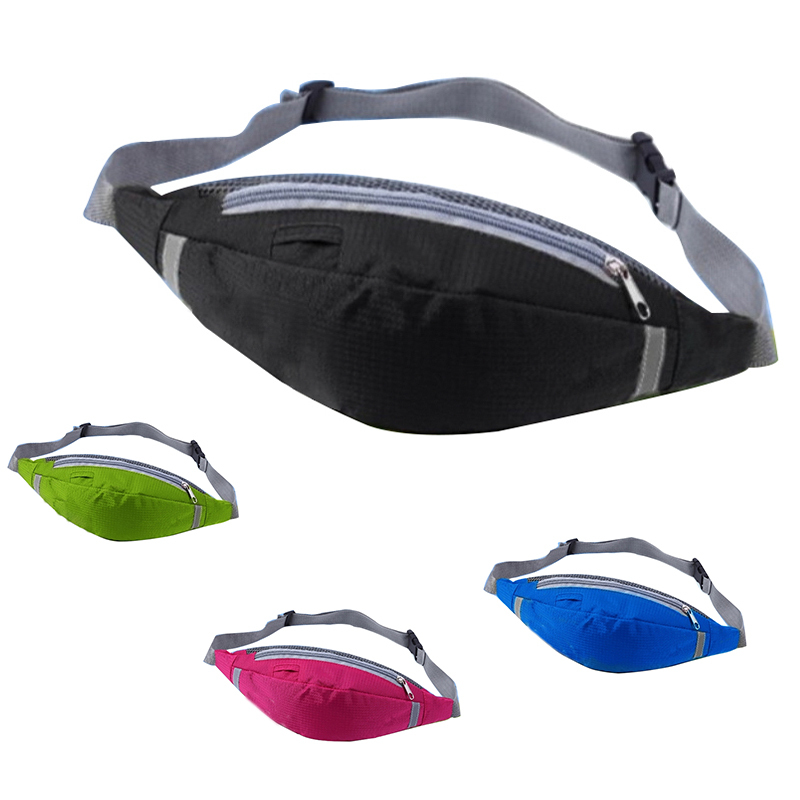 مخصص للجنسين للماء عاكسة خفيفة الوزن Crossbody فاني حزمة المرأة السفر الخصر حقيبة
