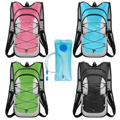 Outdoor Low Moq Travel Hiking Bicycle Water Resistant Hydration Backpack With 2L Water Bladder Outdoor Low Moq Travel Hiking Bicycle Water Resistant Hydration Backpack With 2L Water Bladder