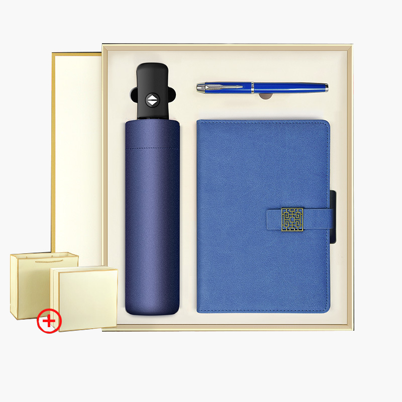 Custom Logo Promotional Corporate Business Gifts Set Pen Notebook Umbrella Office Gift Sets