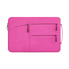 Custom Logo Double Layer Thicken Large Capacity Portable Laptop Case Sleeve With Handle