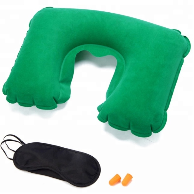 Comfortable Inflatable Portable Airplane Travel Neck Pillows Cervical Healthcare U Shape Pillow