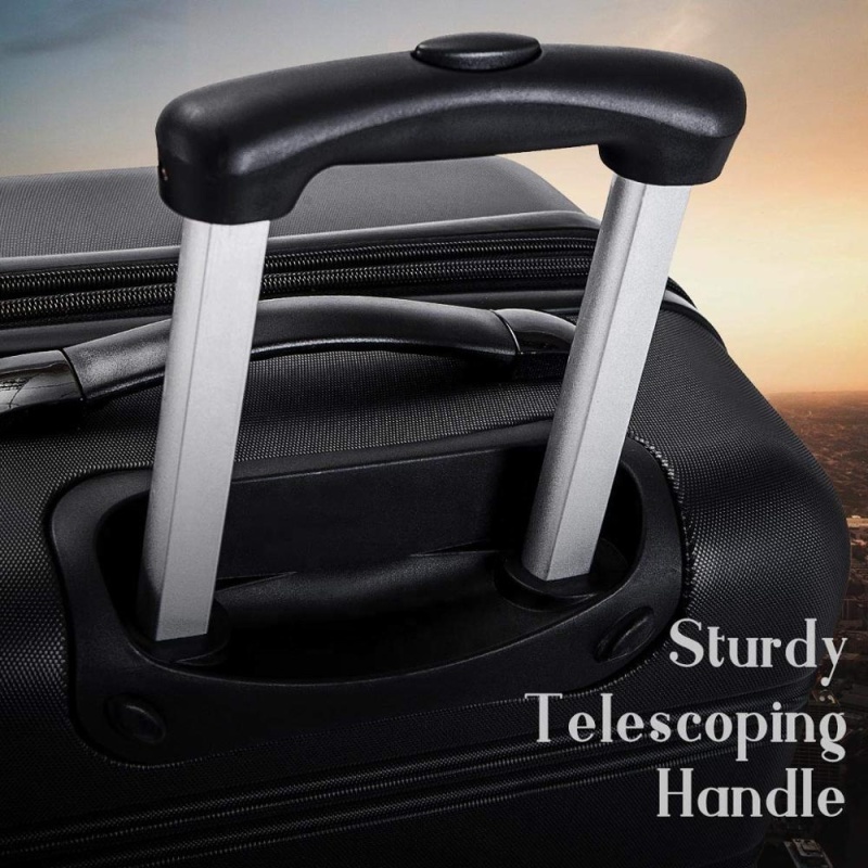 3 Piece Set Spinner ABS Luggage Expandable Travel Suitcase 20 24 28 inch