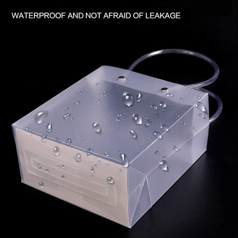 Wholesale Custom Printing Shopping PP Plastic Clear Tote Bag PVC Package Transparent Gift Bag