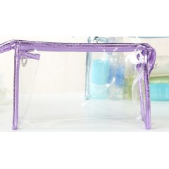 PINGHU SINOTEX promotional Custom Logo Luxury Eco-friendly Clear Travel bags Waterpoof Transparent PVC Makeup Cosmetic Bag gifts