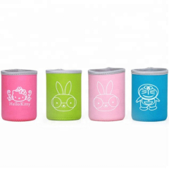 Wholesale Custom Baby Water Cup Insulated Sleeve Glass Vacuum Cup Silicone Sleeve Neoprene Can Cooler