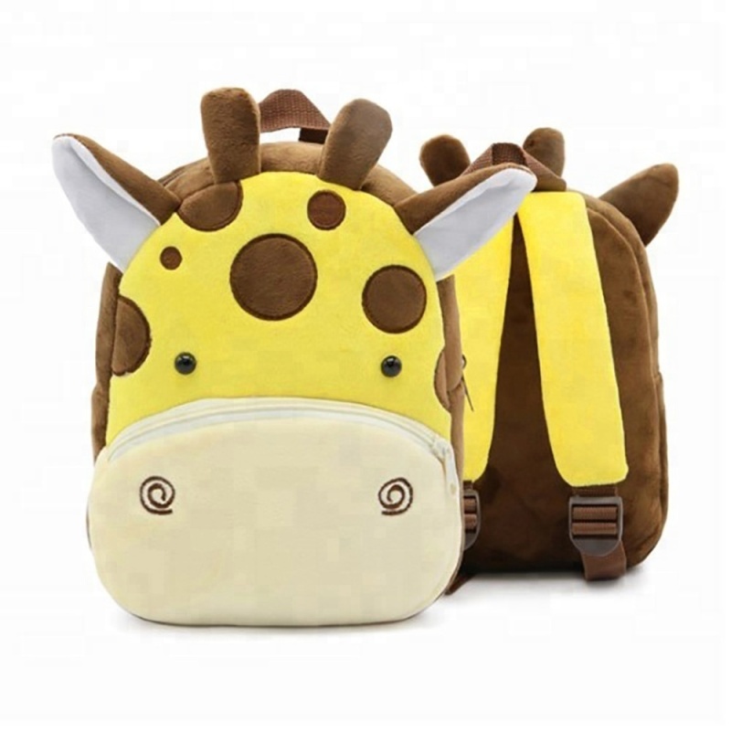 Wholesale Children Cartoon Animal Plush Backpacks Cute School Bags For Kids Girl