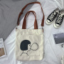 Custom Printed Recycle Plain Cotton Canvas Shopping Tote Bag With Pocket