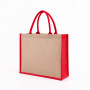 Wholesale Plain Custom Printed Large Natural Colourful Jute Tote Shopping Bag