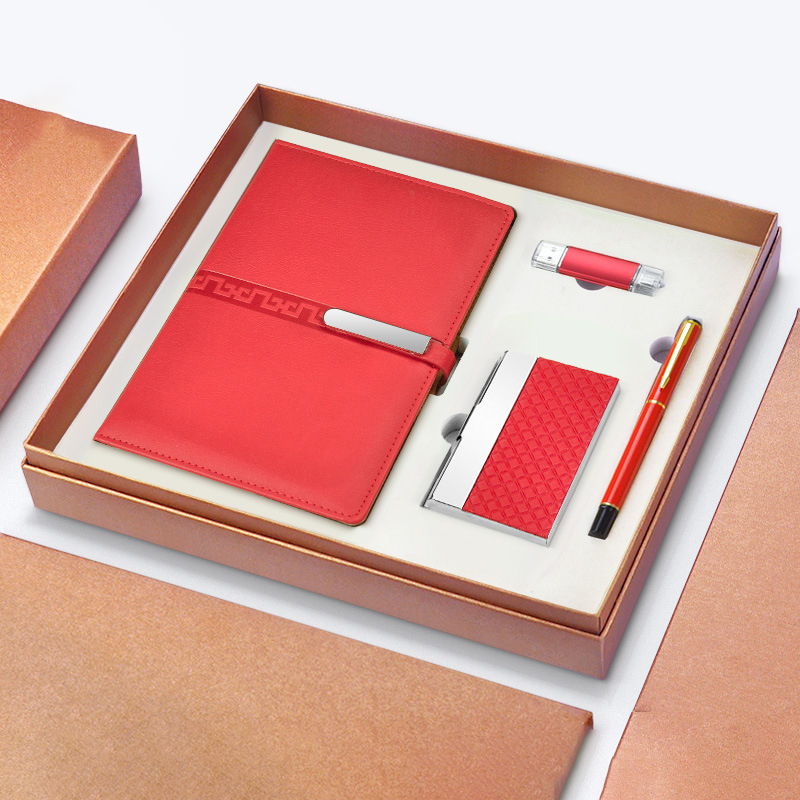 2022 Custom Luxury Leather Notebook Business Corporate Gift Set For Men