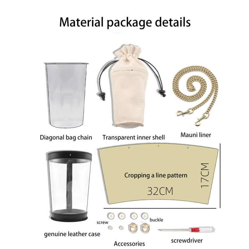 New Design Fashion Women Crossbody Bag Diy Leather Handbag Crafts Kits