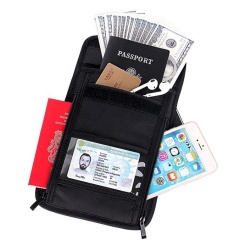 Wholesale Customized Luxury Travel  Neck Pouch Wallet Passport Holder