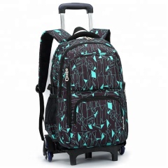 Hot Sell Custom Wheeled Waterproof Girl Kids School Bag With Trolley