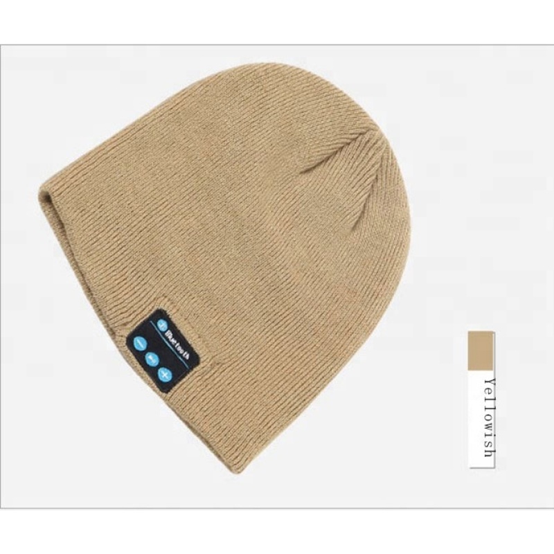 Autumn Winter Cotton Knitted Beanie Wireless Headphones Sport Smart Music Bluetooth Hat