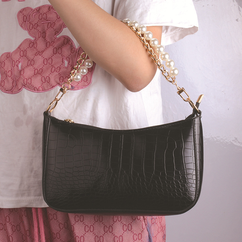 Customized Fashion Design Wholesale Shoulder Handbag Purse Chain Pearl Bag Strap