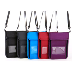 Wholesale Customized Luxury Travel Neck Pouch Wallet Passport Holder