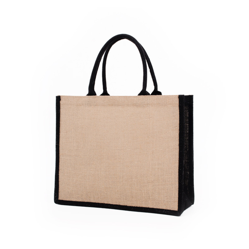 Wholesale Plain Custom Printed Large Natural Colourful Jute Tote Shopping Bag