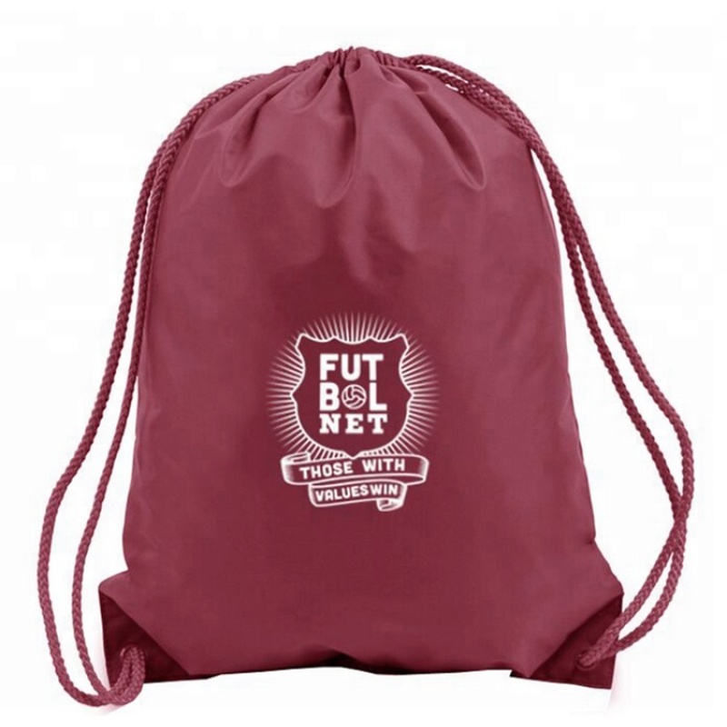 Pull String Bag Drawstring Backpack Bag Customized Outdoor Bag,rope Handle Customer's Logo Supermarket Polyester Silk Screen ODM