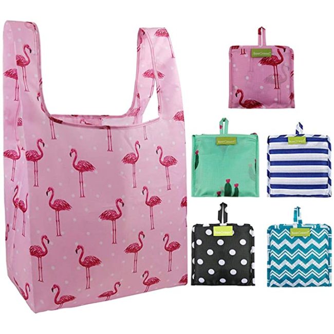 polyester custom grocery Reusable foldable Tote Shopping Bag