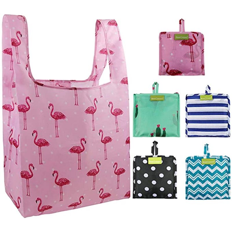 polyester custom grocery Reusable foldable Tote Shopping Bag