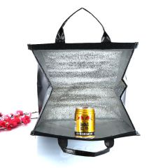Custom Logo Non-woven Triangle Cake cooler Bag Aluminum Foil Insulated Thermal Non Woven Lunch Bags