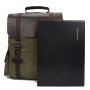 Wholesale Custom Luxury Leather Vintage Canvas Rucksack School Bag Travel Laptop Backpack for College Men Girl