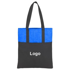 Polyester long handle large Tote bag custom logo Shopping Grocery Tote Bag