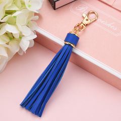 Fashion 15cm Popular Pu Leather Tassel Keychain Bag Pendant Luxury Keychain Accessories