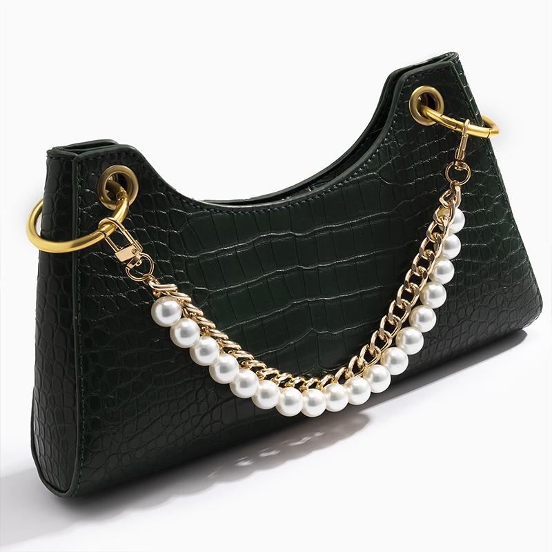 Customized Fashion Design Wholesale Shoulder Handbag Purse Chain Pearl Bag Strap