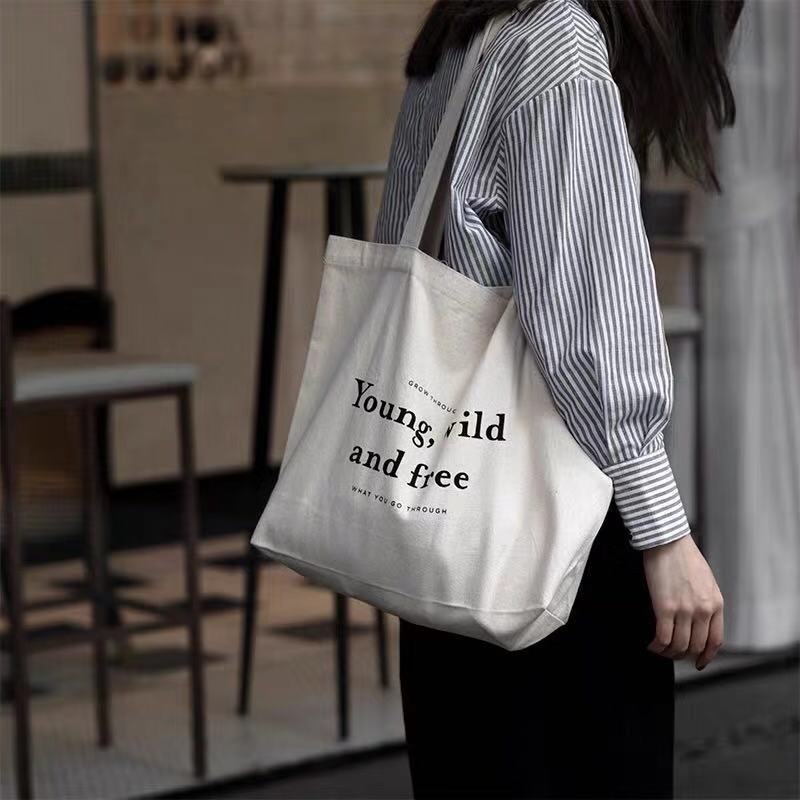 eco friendly reusable custom cotton shopping bags tote canvas bag