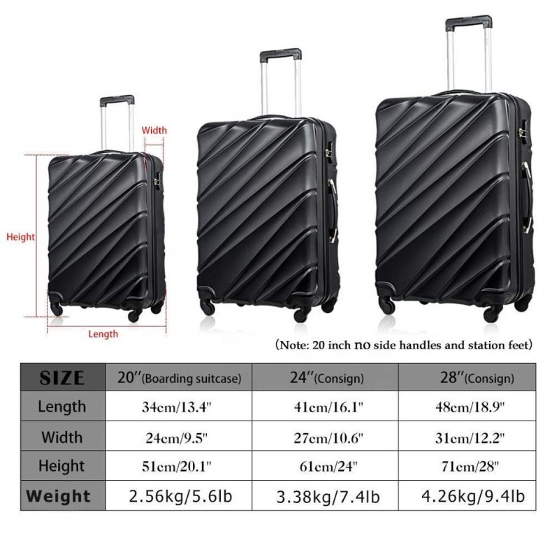 High Quality Wholesale ABS Safety Lightweight Travelling Set Trolley Scooter Suitcase Luggage