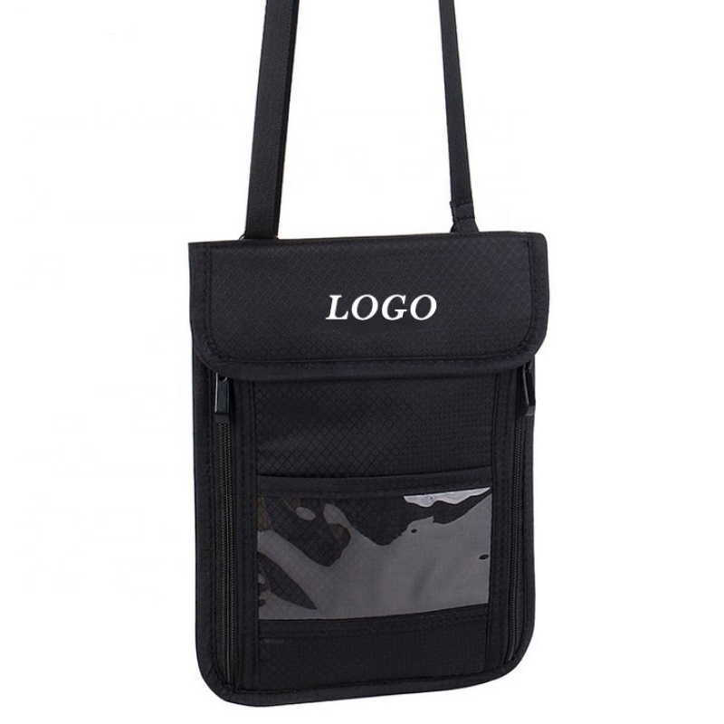 Wholesale Customized Luxury Travel  Neck Pouch Wallet Passport Holder