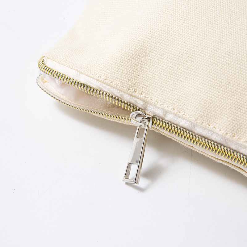 Fashionable Large Capacity Personalized Women's Travel Canvas Makeup Pouch Cosmetic Bag