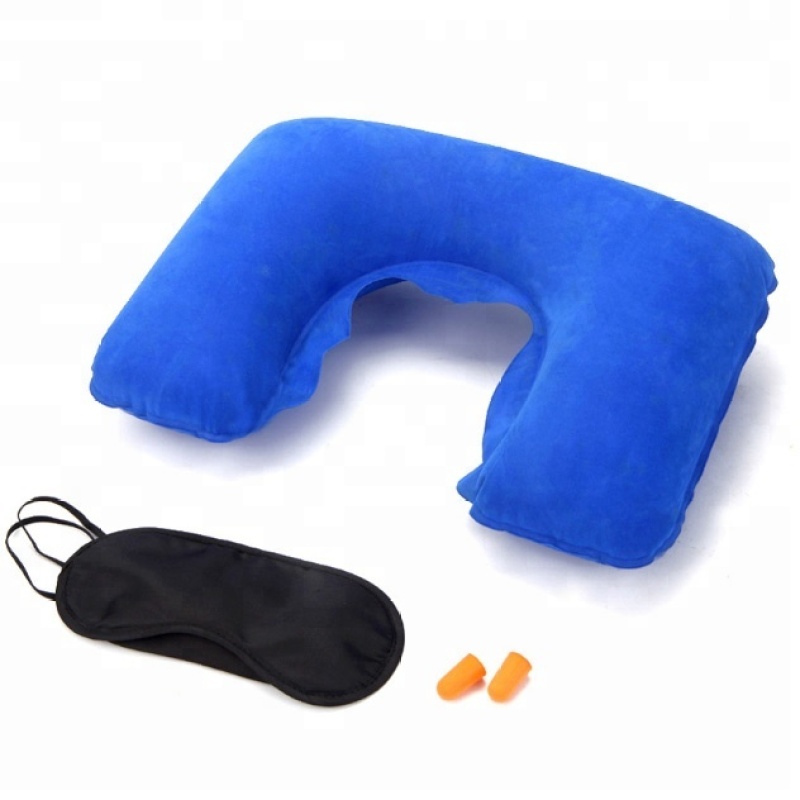 Comfortable Inflatable Portable Airplane Travel Neck Pillows Cervical Healthcare U Shape Pillow