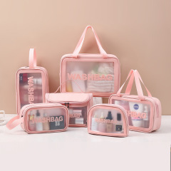 Waterproof Custom Luxury Pink Pu PVC Clear MakeUp Beauty Cosmetic Bag Wth Printed Logo Waterproof Custom Luxury Pink Pu PVC Clear MakeUp Beauty Cosmetic Bag Wth Printed Logo