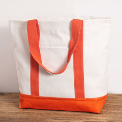 Customized logo canvas bags 12oz canvas handbag ECO friendly shopping tote bag with pocket