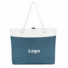 Custom Logo Polyester Women Handbags Large Capacity Reusable Shopping Tote Bags