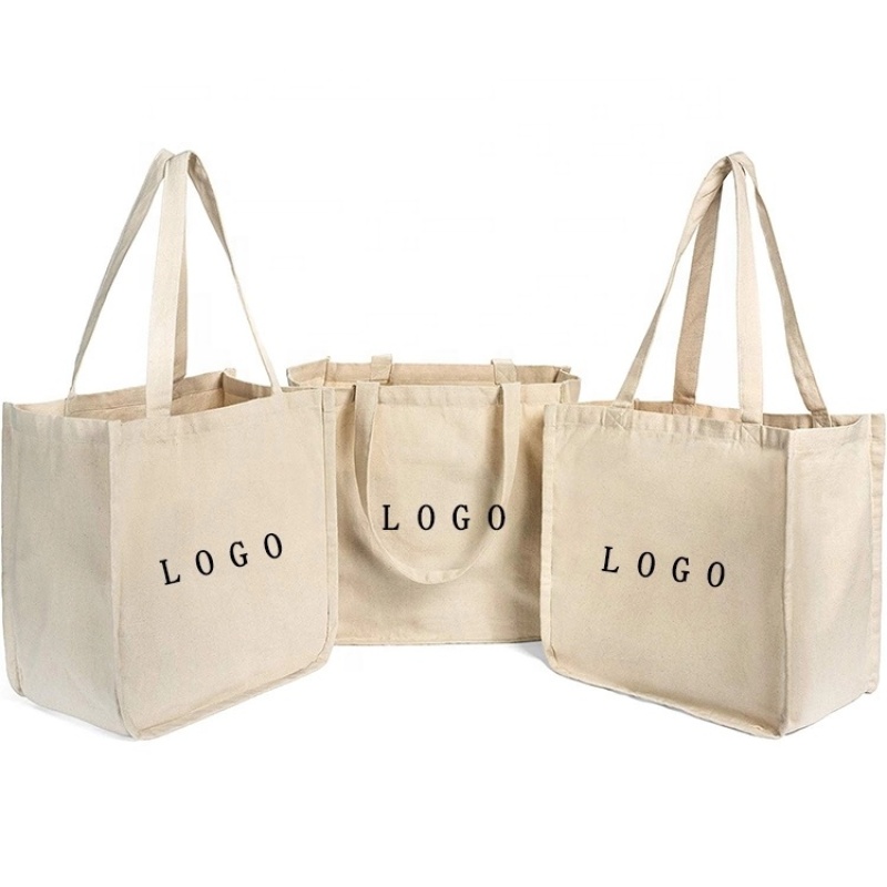 Hot Sale Cotton Shopping Tote Bag With Custom Logo Printed