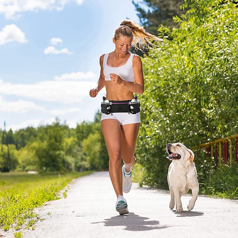 Outdoor Sport Women Men Waterproof Fanny Pack Running Belt Waist Bag With Water Bottle