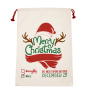 New Wholesale Customized Eco-friendly Canvas Cotton Christmas Blank Sublimation Santa Sack
