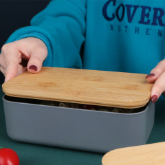 Boîte à bento en bambou d'école d'enfants de paille de blé en gros écologique faite sur commande d'Amazone