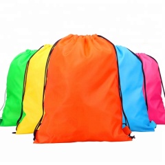 Custom Promotional Bag 210D Polyester Sublimation Printing Cheap Drawstring Backpack With Logo