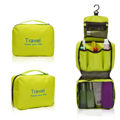 Portable Large Cosmetic Bags Expandable Travel Makeup Organizer Waterproof Hanging Folding Toiletry Bag