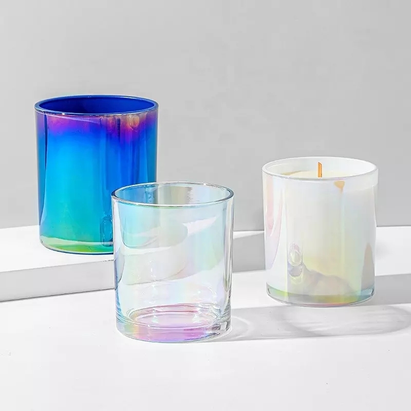 Multicolor Custom Empty Matte Black Candle Holder Glass Candles Jars With Wooden Lids