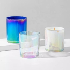 Multicolor Custom Empty Matte Black Candle Holder Glass Candles Jars With Wooden Lids