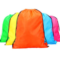 Promotional custom Polyester shopping pouch Drawstring gift backpack shoe dust bags