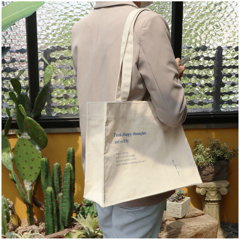 Wholesale Custom Personalized Girl's Handbags Women Shoulder Bag Large Canvas Tote Bag