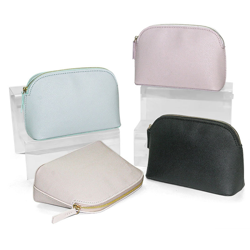 Hot Sale Luxury New Trendy Vegan PU Leather Toiletry Cosmetic Bag Cute Small Makeup Bag