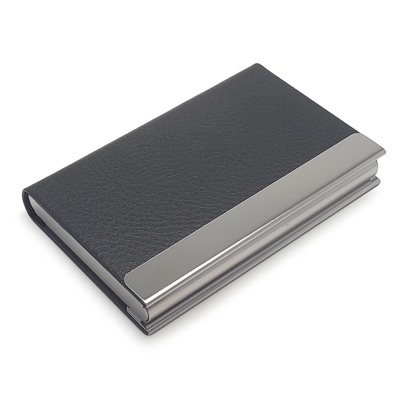 Custom Design Metal Personalized Card Case Leather Business Id Card Holders