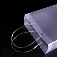 Wholesale Custom Printing Shopping PP Plastic Clear Tote Bag PVC Package Transparent Gift Bag