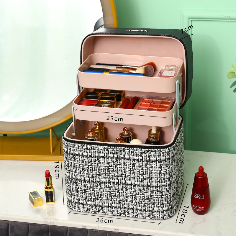 Custom Luxury Professional Toiletry Bag Makeup Boxes Cosmetic Cases Organizer